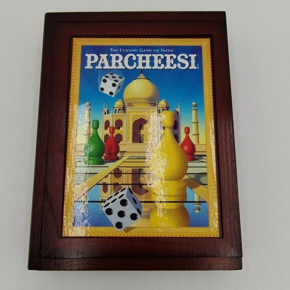 Parcheesi Game in Wooden Box NIB 2011 MB Classic Game